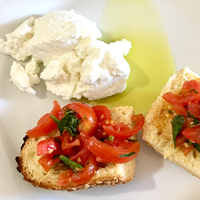 Bruschette mit frischem Ricotta